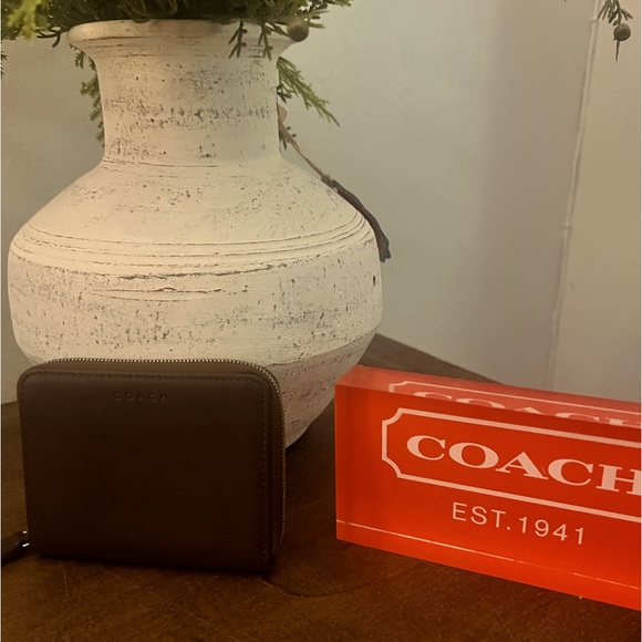 Coach Compact Zip Around Wallet - Picture 1 of 6